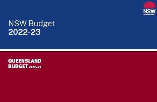 NSW QLD Budgets 2022
