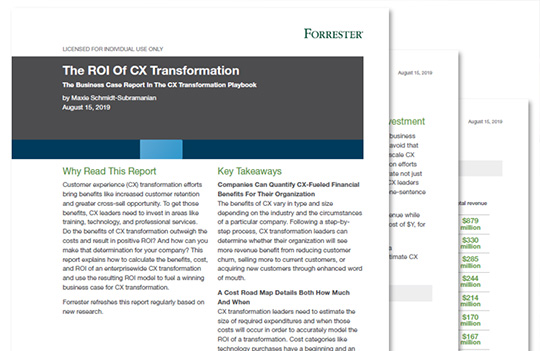 Building the ROI Business Case in CX Transformation